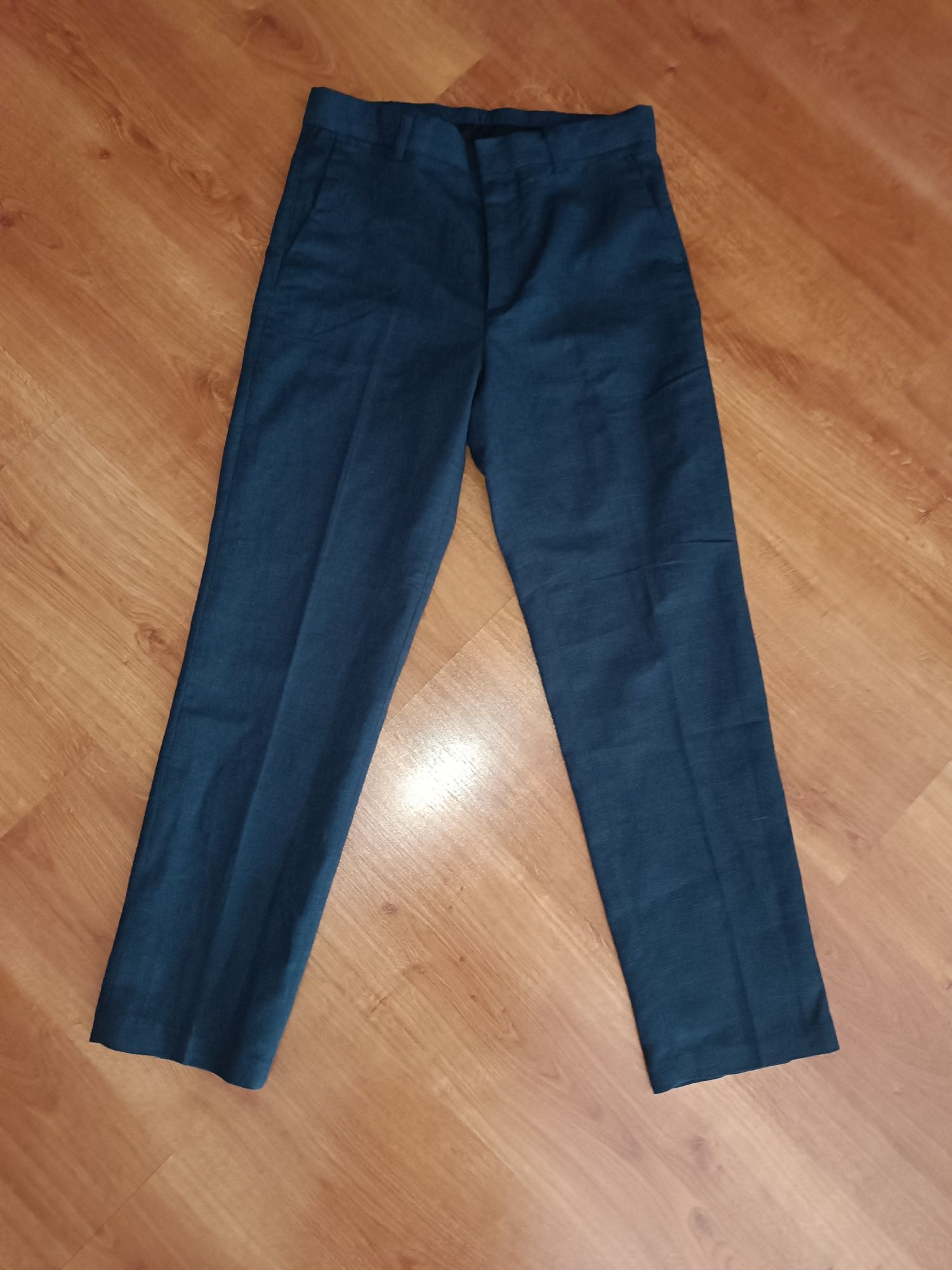 Spodnie garniturowe h&m granatowe