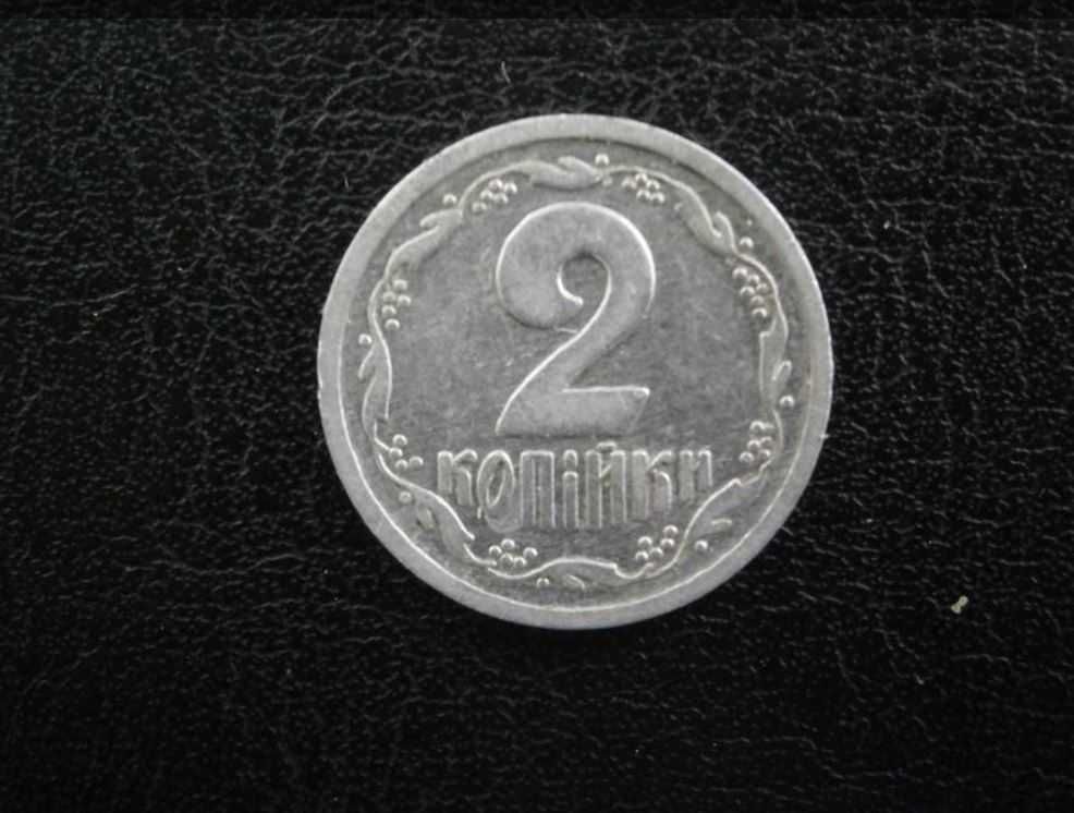 Монета 2 копійки 1993 тип 3ВА. Брак штампу(аверс)