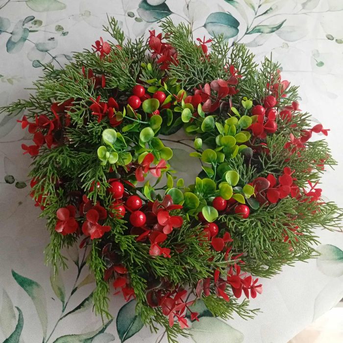 wianek na drzwi świąteczny