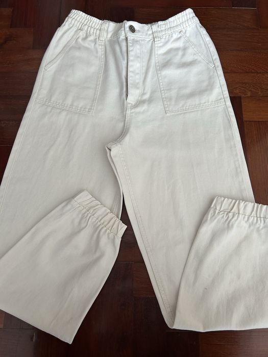 Calças sarja bege Lft 13-14 anos