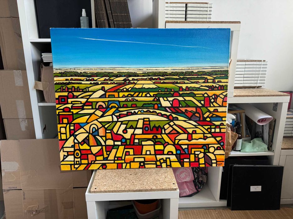 "Krajobraz Abstrakcyjny" Miasto Kolorowe, Kłys Marcin, ciekawy i duży