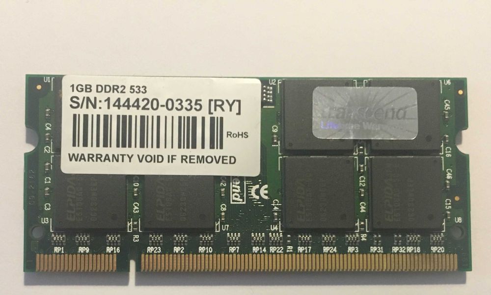 Transcend RAM Memory | DIMM | 1 GB DDR2 533 — (Laptop)64286066617346120