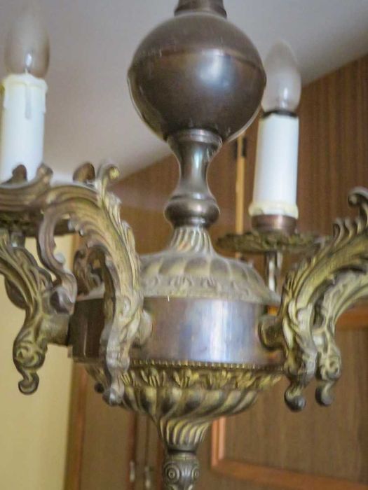 Piękny żyrandol ala  świecznik UNIKAT mosiądz PRL