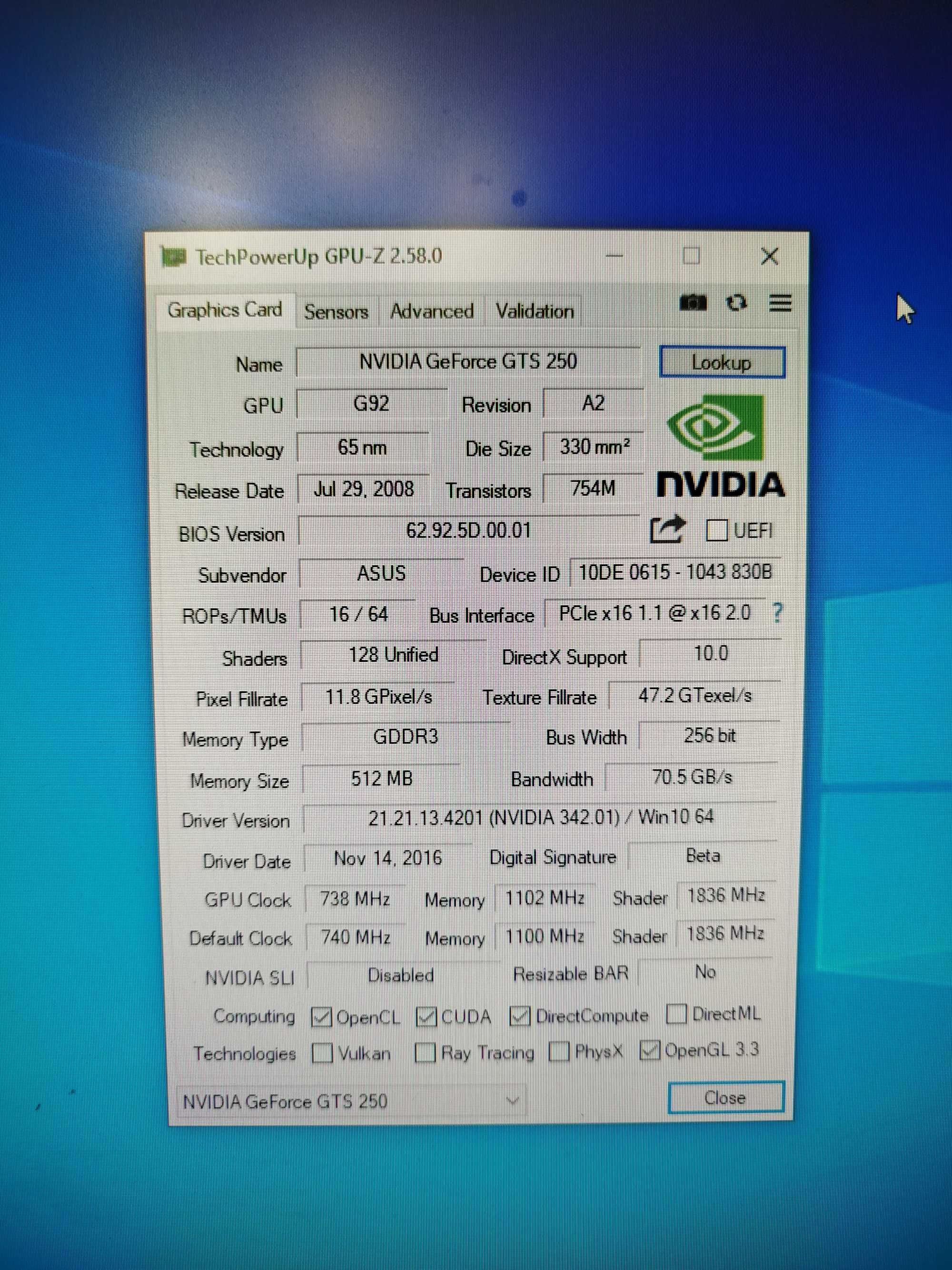 Komputer stacjonarny | AMD Athlon II X4 645 | GTS 250 | 8GB Ram