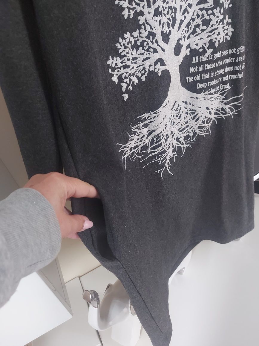 Sukienka tunika z kieszeniami drzewo życia boho