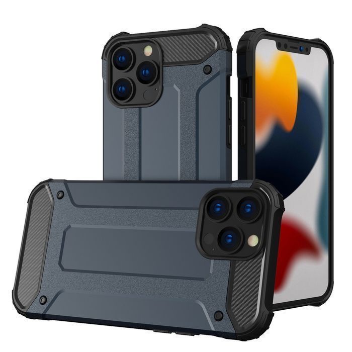 Hybrid Armor Pancerne Hybrydowe Etui Pokrowiec Iphone 13 Pro Niebieski