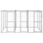 Canil de exterior com telhado 7,26 m² aço galvanizado