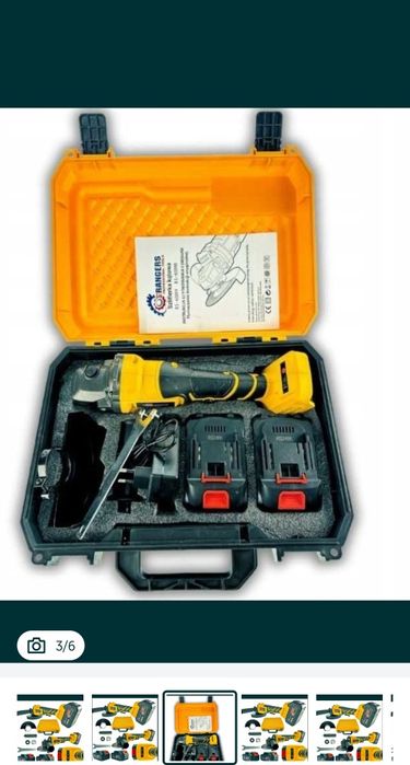 Szlifierka flex akumulatorowa 125mm 2x aku 6ah 48v bezszczotkowy  siln