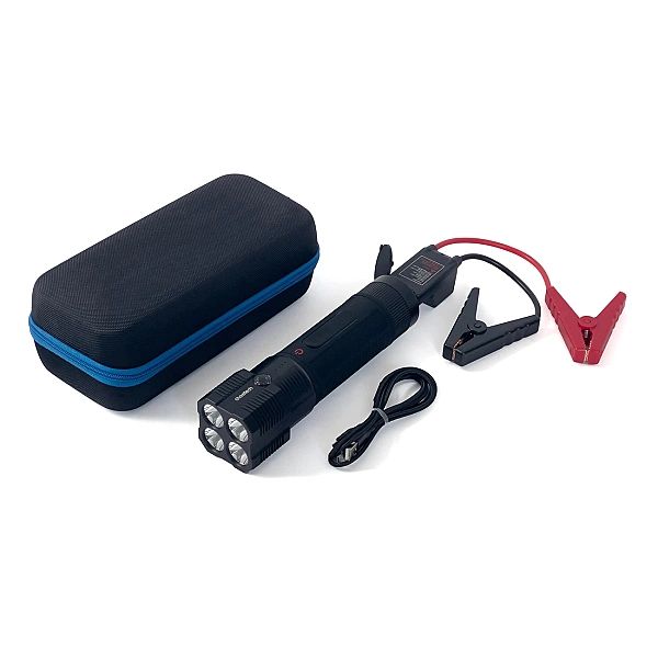 Choetech jump starter z powerbankiem 8000mAh - latarka LED czarny (TC0