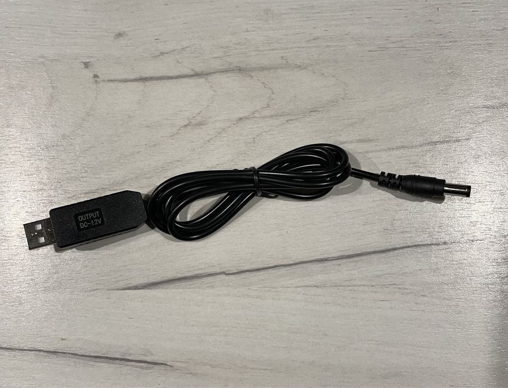 Кабель для роутера USB від Повер банка 5V-12V