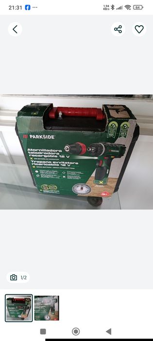 Aparafusadora Parkside 12v + bateria 2Ah.
Vendo máquina na ca