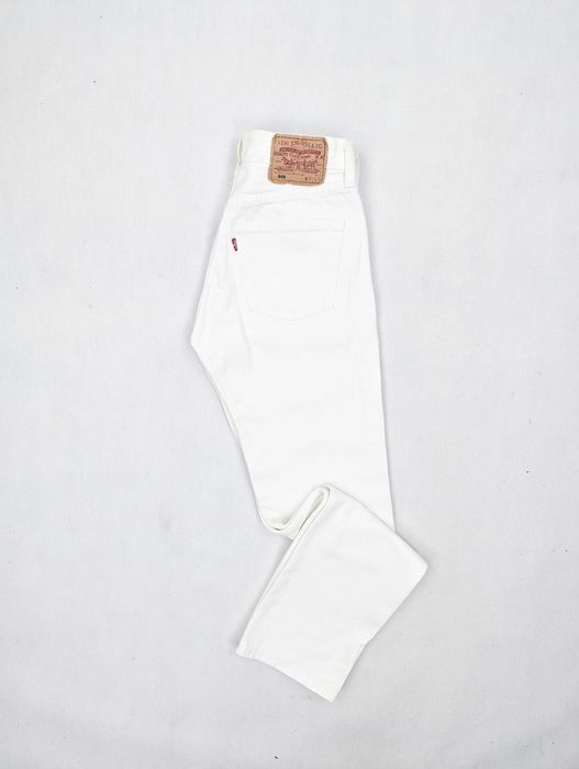 Levi's 501 białe spodnie jeansowe jeansy 27/34 S