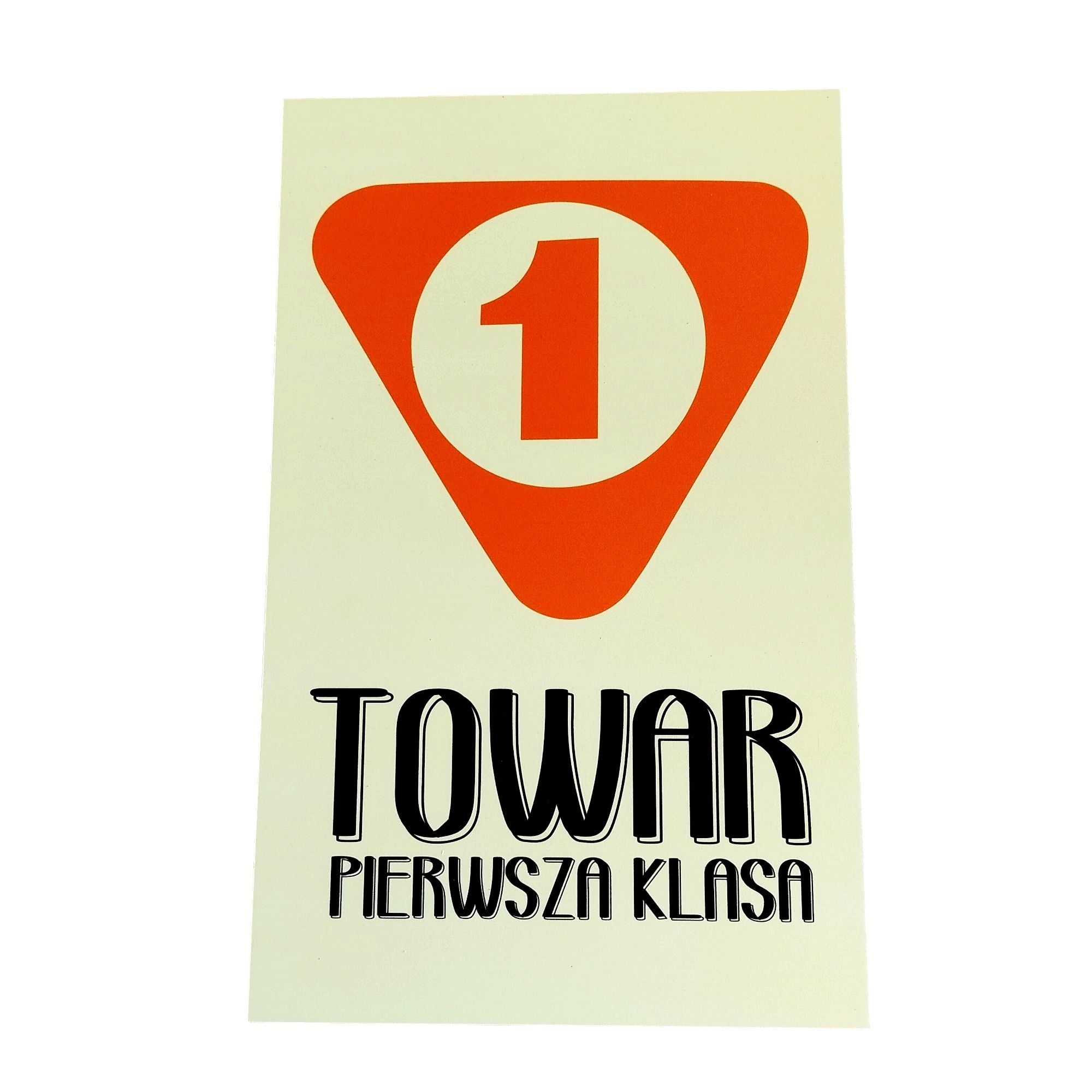 Tablica PRL Towar Pierwsza Klasa tablica pcv