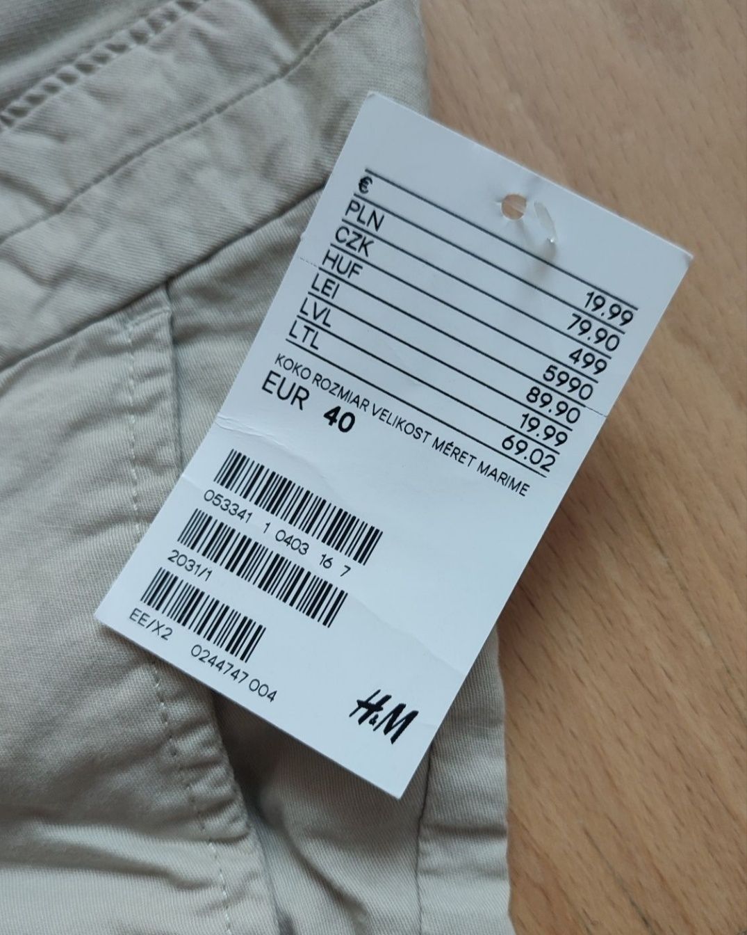Krótkie spodenki ciążowe H&M 40 nowe z metką beżowe