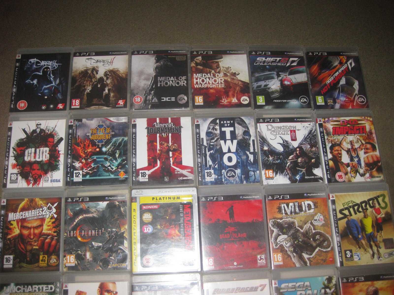 Lote de 24 Jogos PS3/Completos/Excelente estado!