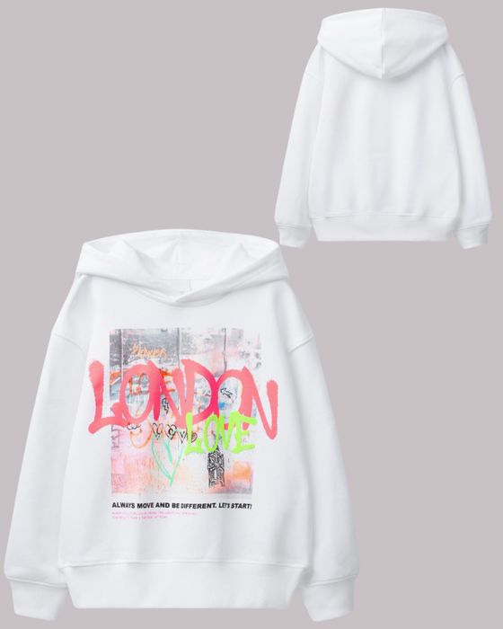 Утеплене худі з принтом Zara.