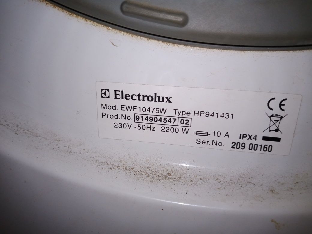 Pralka Electrolux model EWF 10475W typ HP 941431