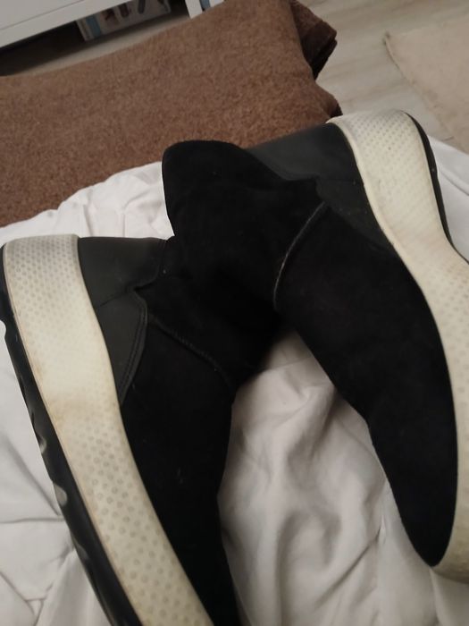 Botki Ecco39  ciepłe środek wełna owcza