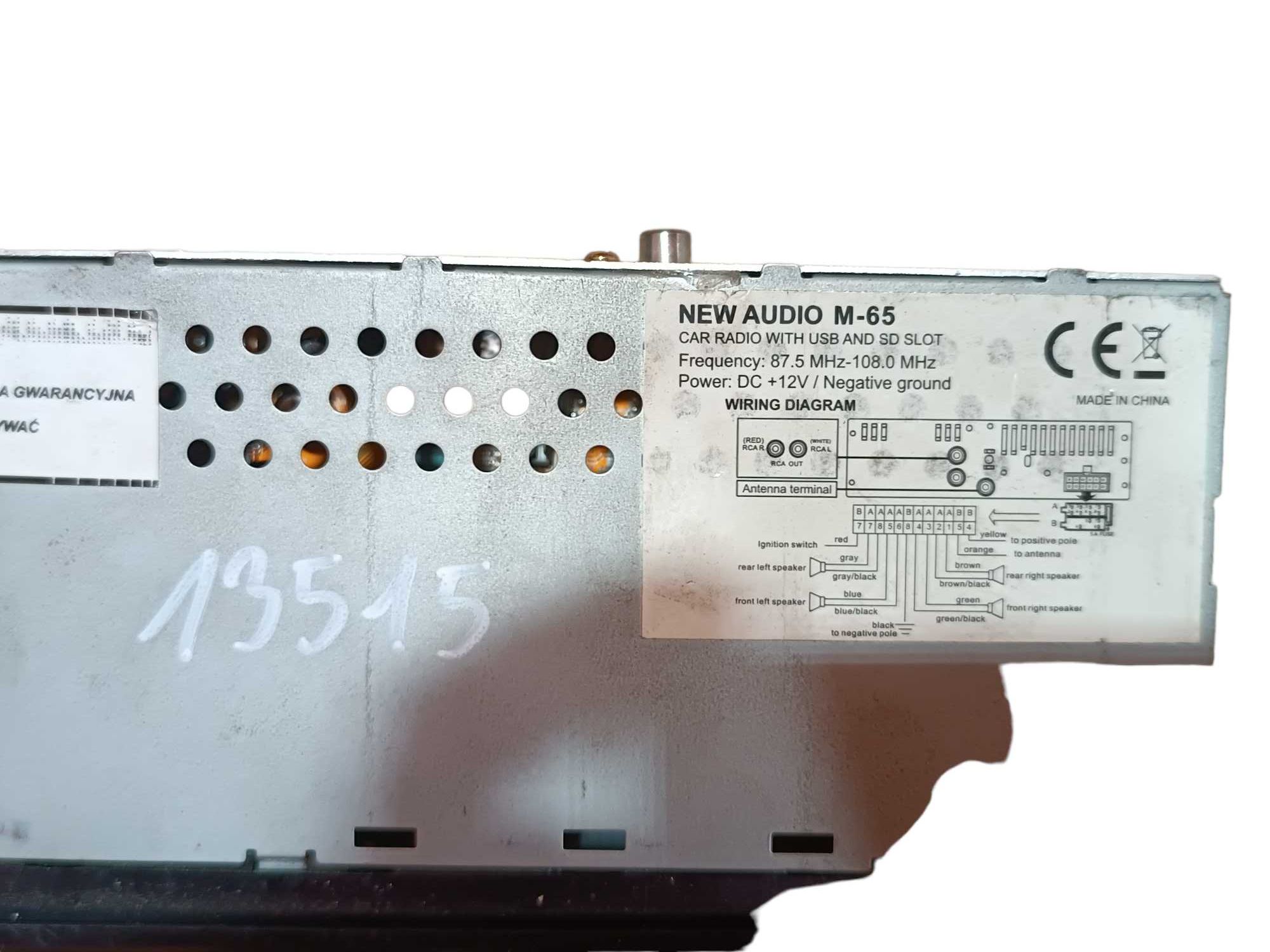 Radio samochodowe Radioodtwarzacz NEW AUDIO FM USB SD MP3