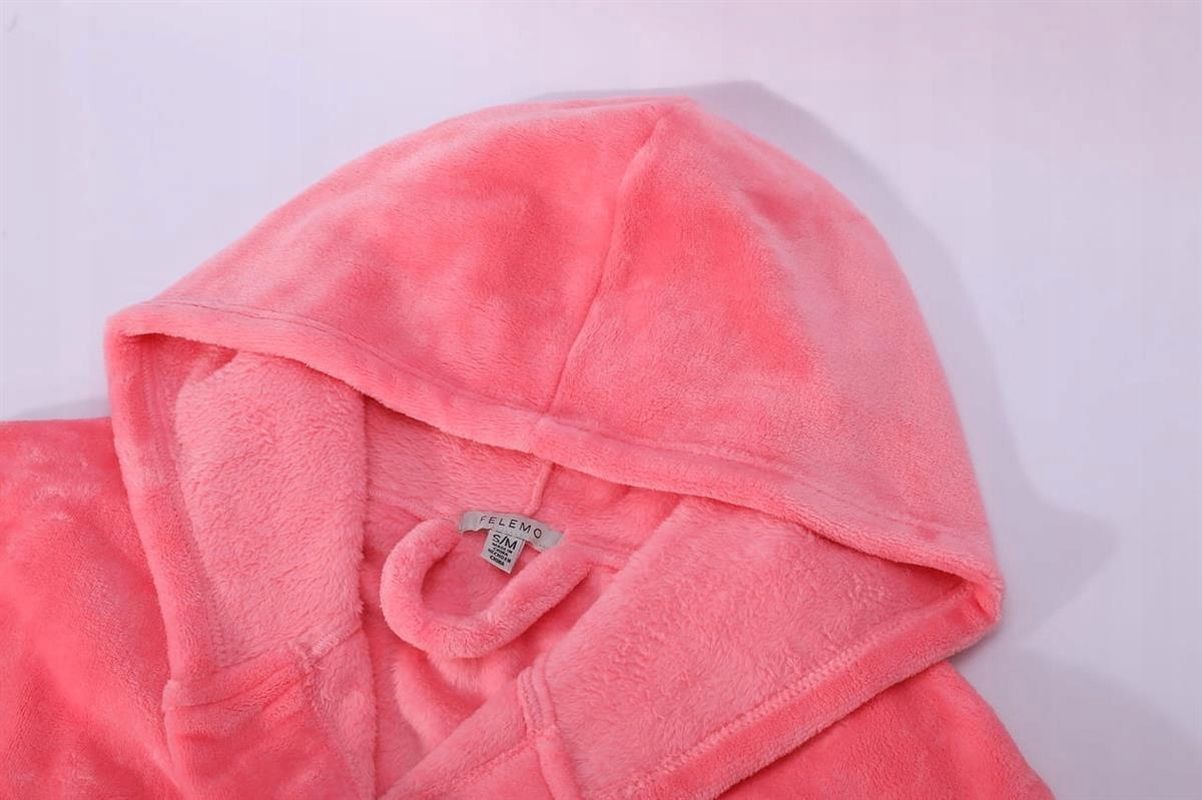 Szlafrok Mikrofibra z Kapturem Damski Męski Unisex S/m Carlo Arbuz