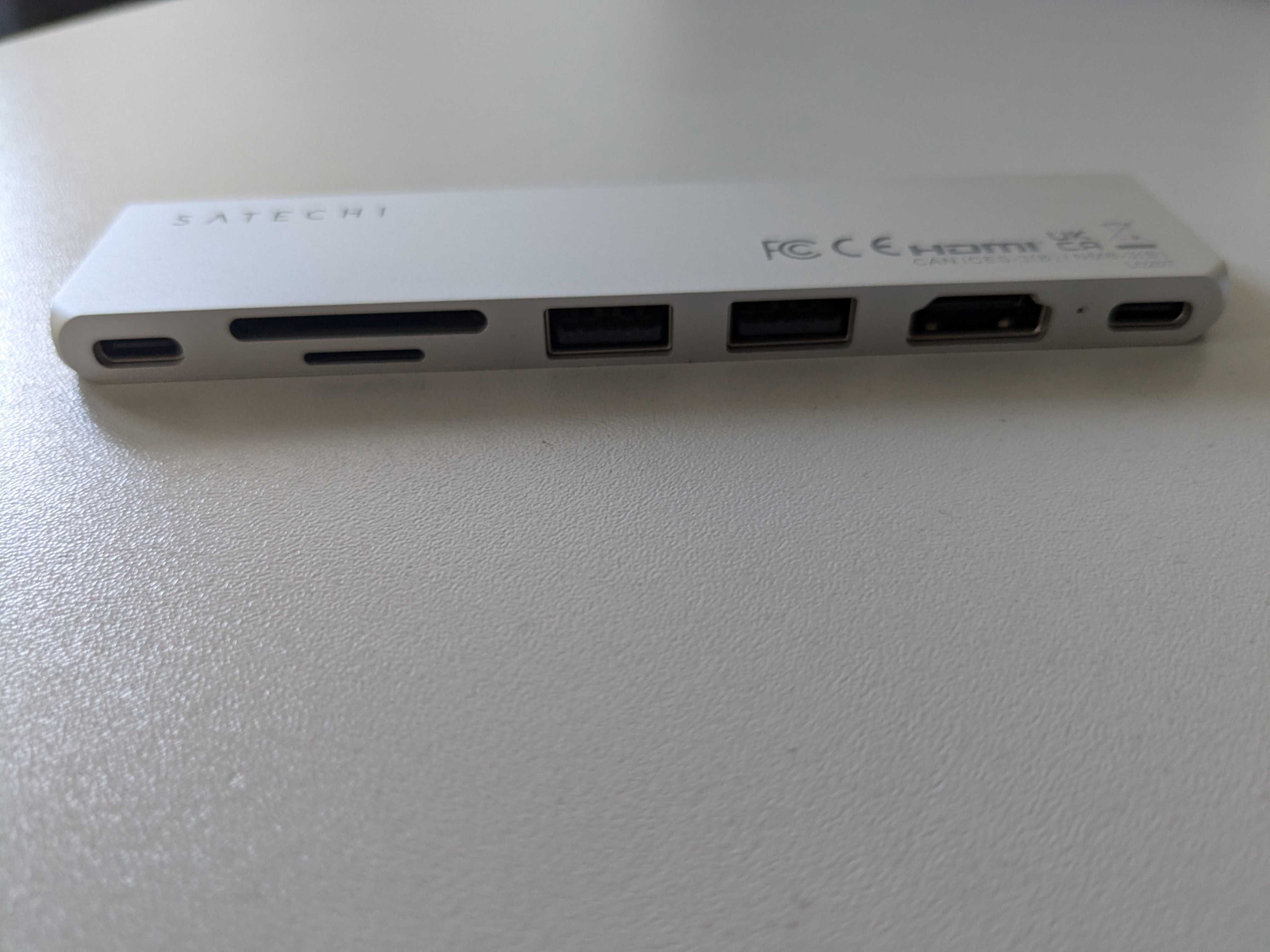 Satechi – Pro Hub Slim – Adapter do Macbook Air i Pro M1 M2 - Srebrny