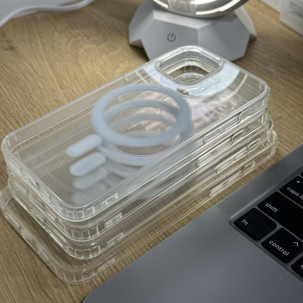 Прозорий чохол з magsafe clear case iphone від x до 15 pro max