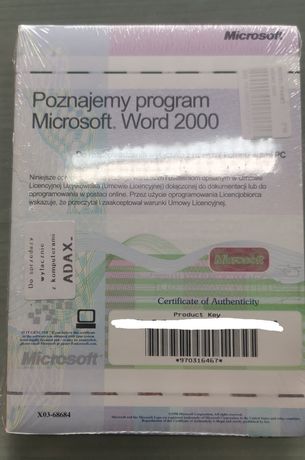 Microsoft Word 2000 nowy zafoliowany kolekcjonerski