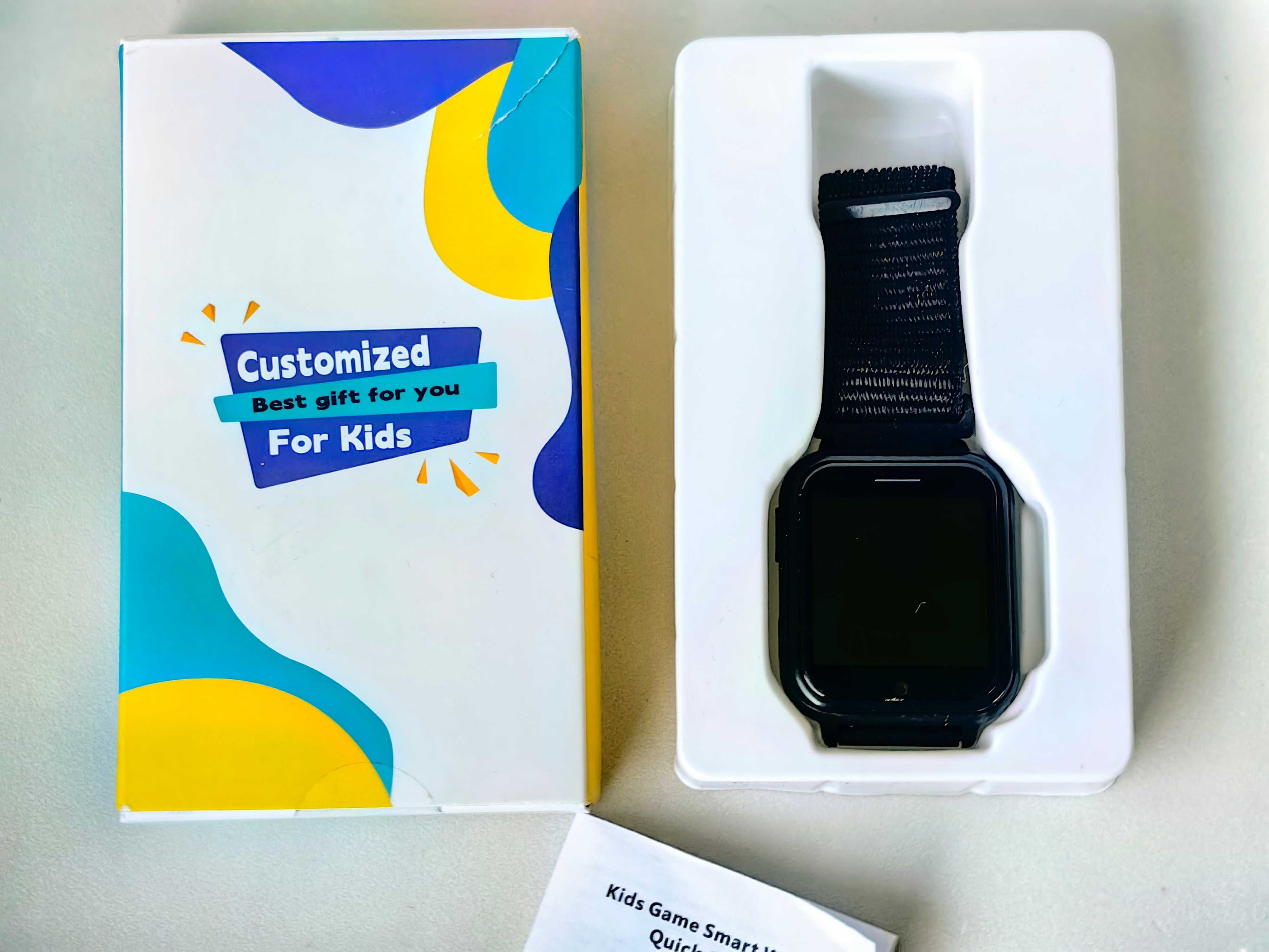 Smartwatch zegarek dla dzieci SIM gry kamera czarny PTHTECHUS S19