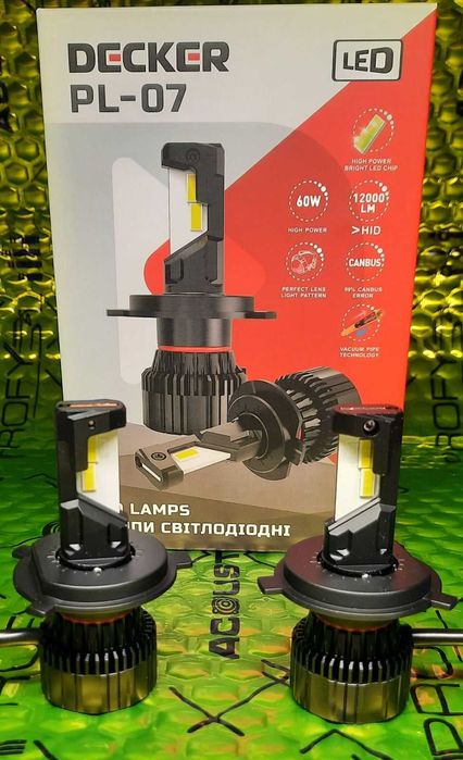 Лампа Decker Led PL-07 6K H7/Н4/Н1/Н11 CanBus 9-32V  60W 12000Lm