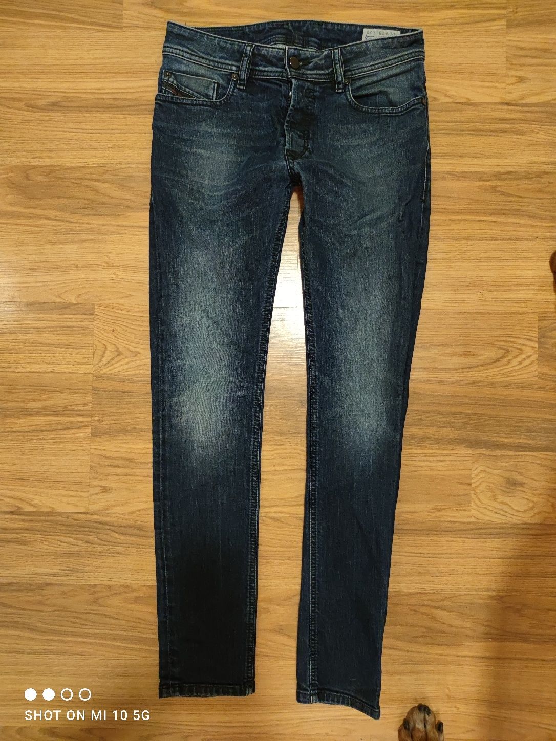 Diesel Sleenker jeansy przecierane Slim Skinny 28/30 granatowe damskie