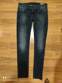 Diesel Sleenker jeansy przecierane Slim Skinny 28/30 granatowe damskie