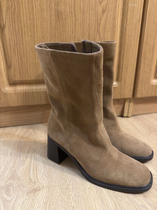 Ботинки ZARA, натуральна замша