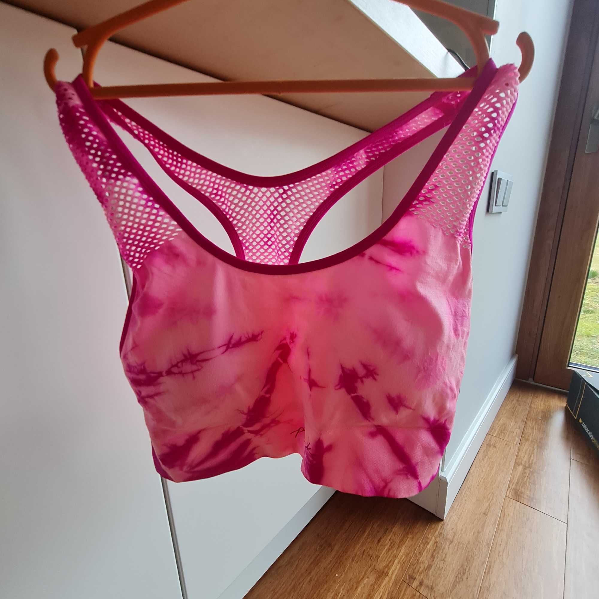 Sportowy biustonosz pink active Victoria Secret  M