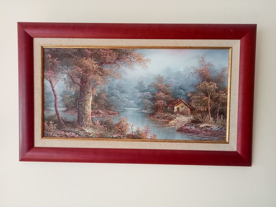 Quadro com tela pintado á mão