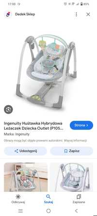 Huśtawka hybrydowa ingenuity leżaczek