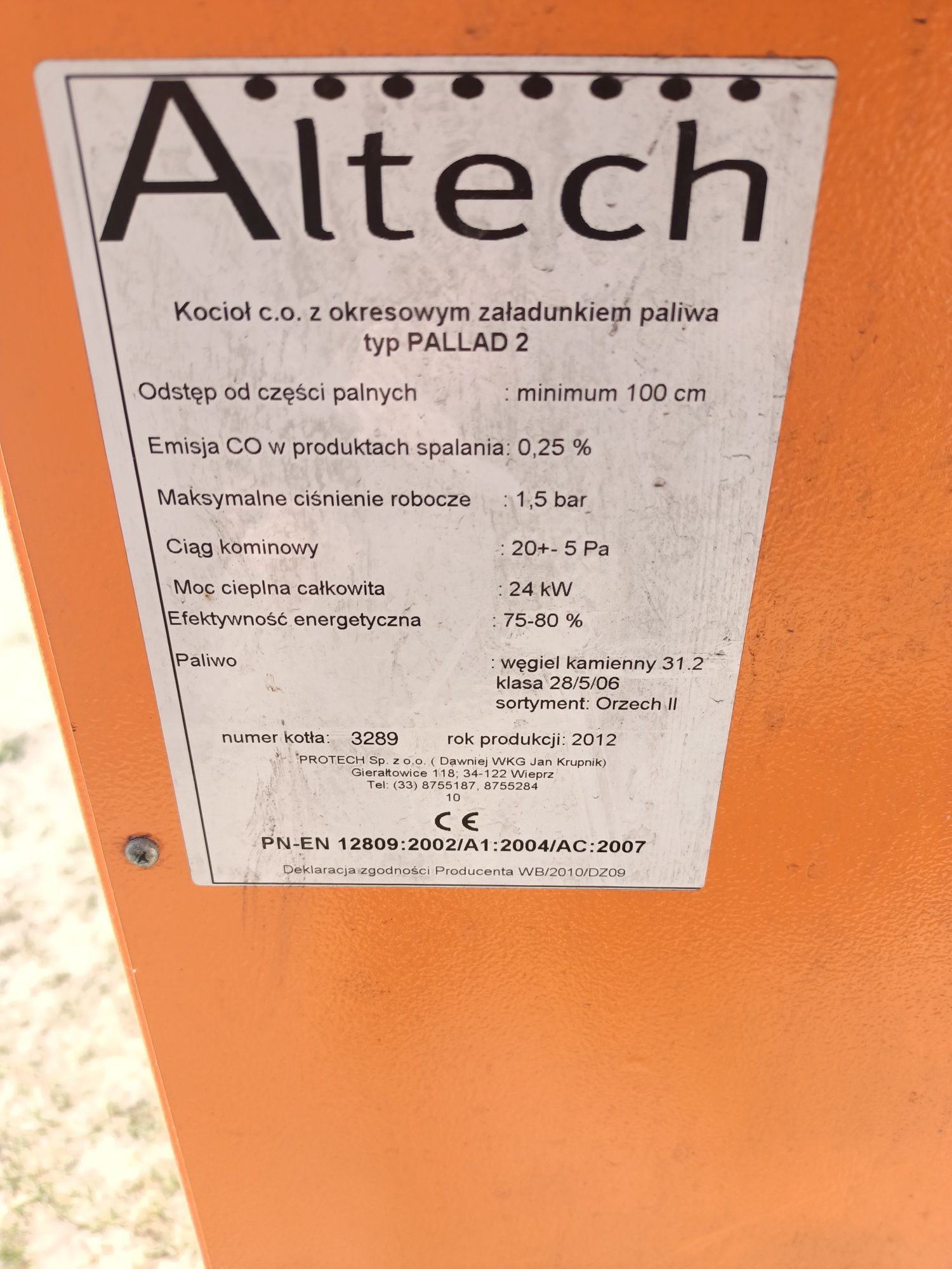 Piec co Altech 24kw