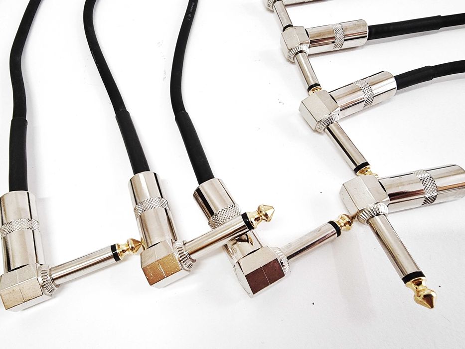 22 cabos de ligação para pedais de guitarra, baixo e sintetizadores