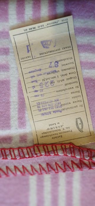 Kocyk PRL z lat 80 - nowy.