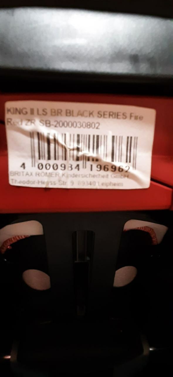 Автокрісло Britax Romer King II LS Black series Fire Red