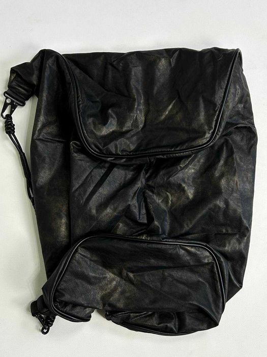 Шкіряна Сумка-рюкзак чорна black shopping bag черный рюкзак