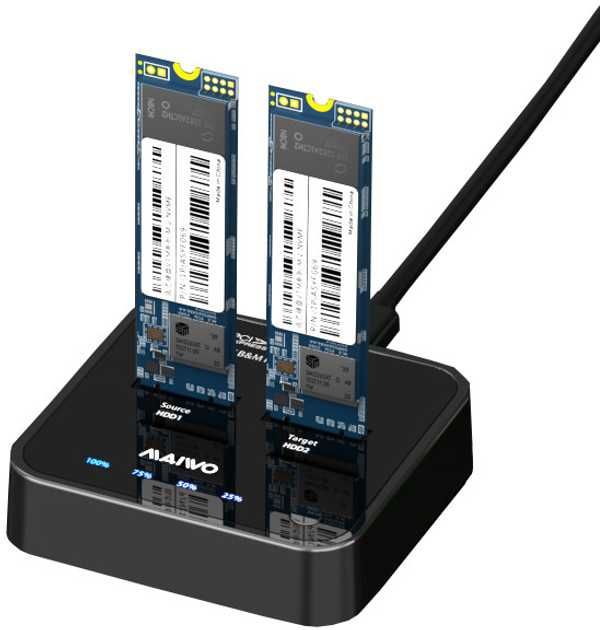 Док-станція Maiwo для M.2 SSD SATA клонування SSD