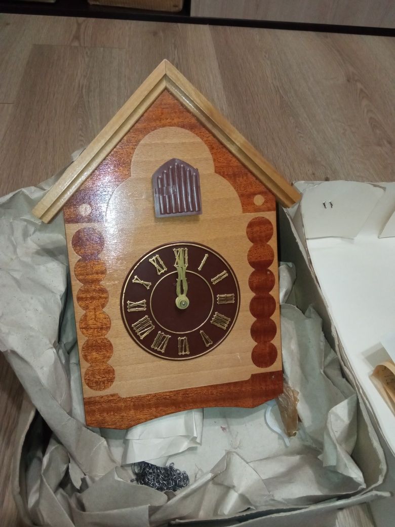 Новые настенные часы кукушка "Маяк" в коробке с документами №7