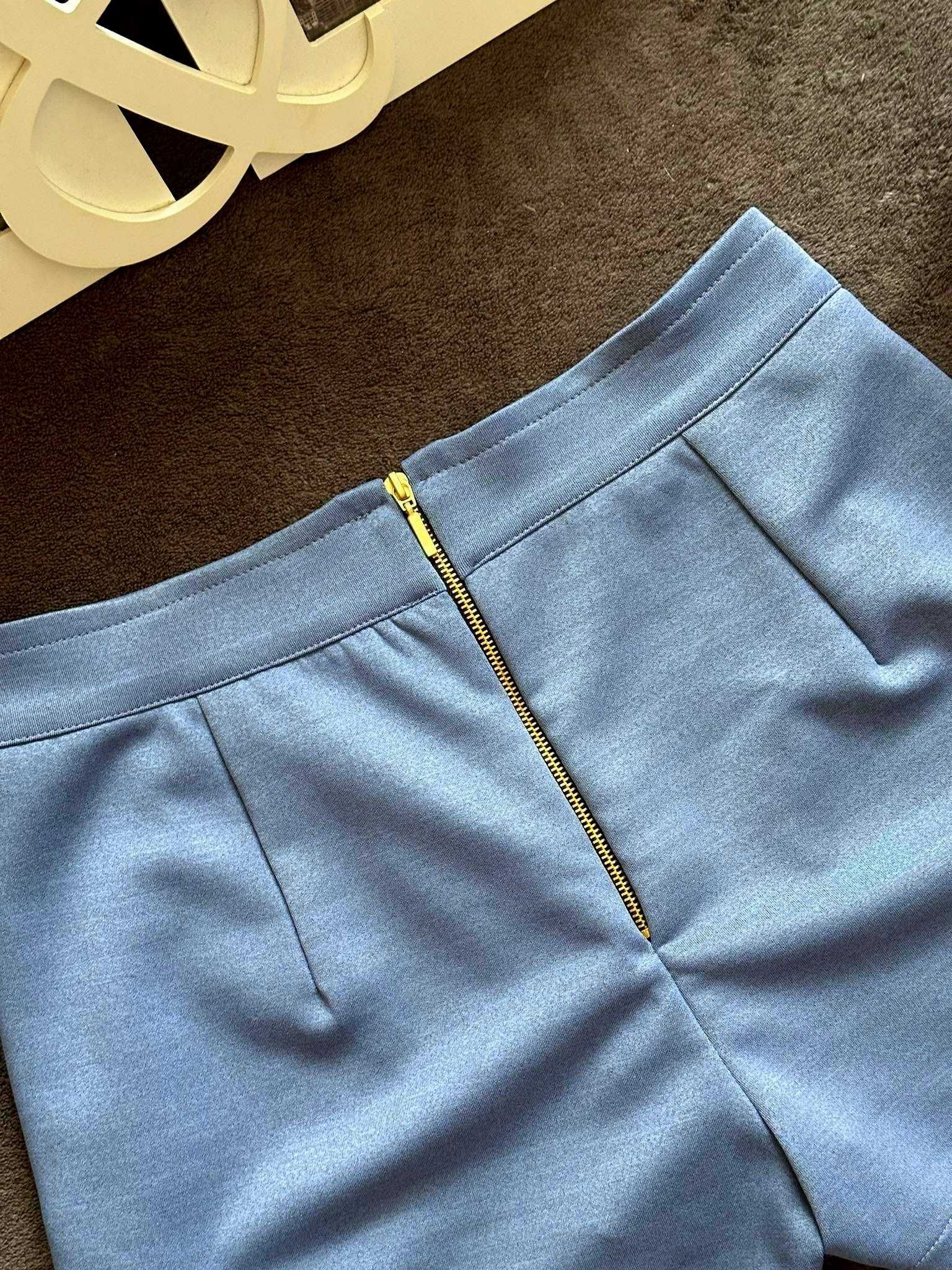 Spódniczko Spodenki JEANS Asymetryczne z Kieszeniami