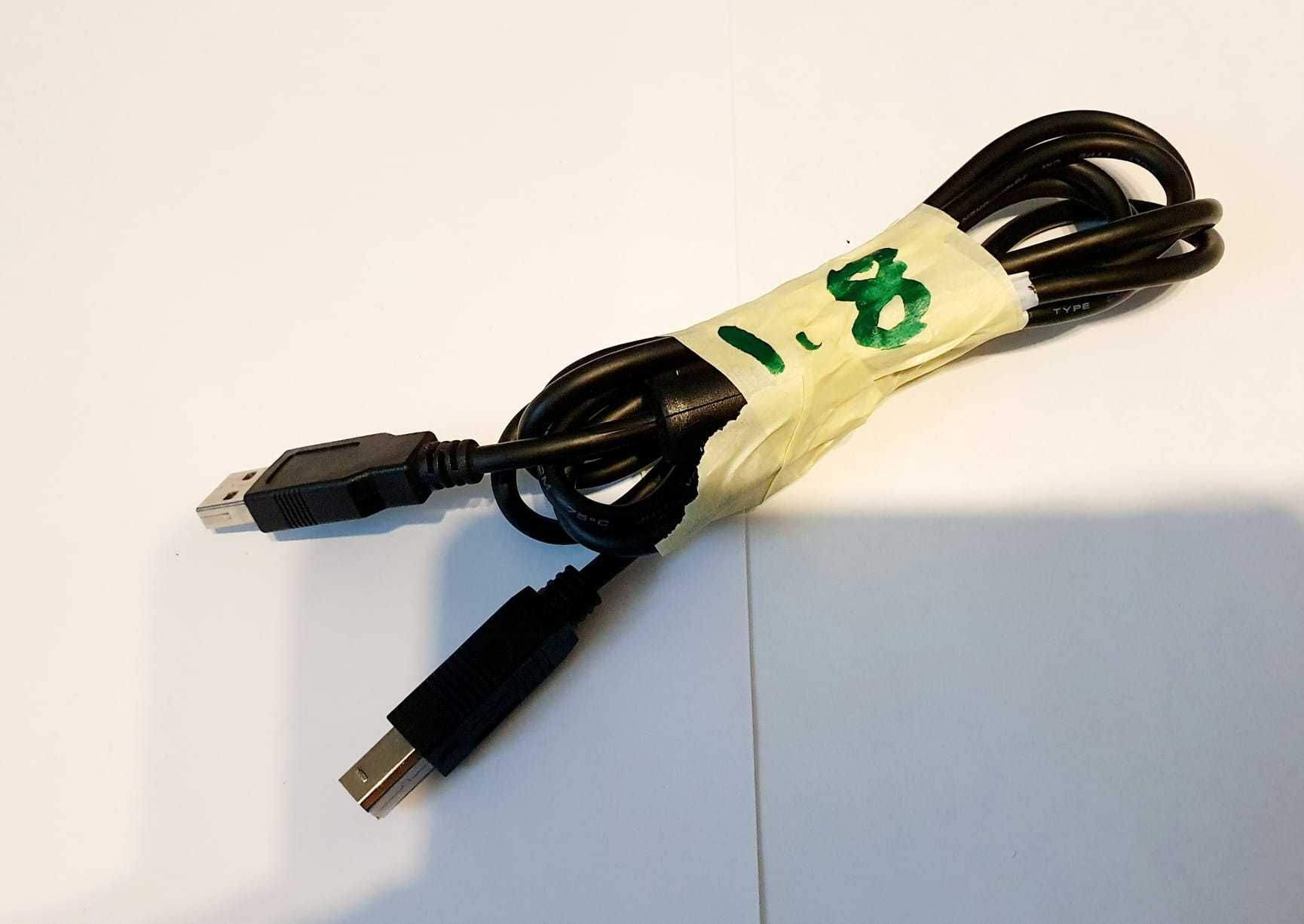 Przewód USB A-B 1.8 m / Kabel USB 2.0 AB AM-BM / Nowy / [15]