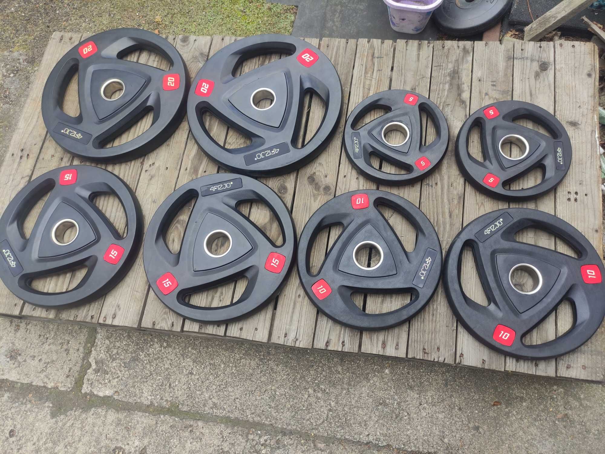 Obciążenie Ogumowane Olimpijskie fi 51mm 100kg 2x20kg 2x15kg 2x10kg