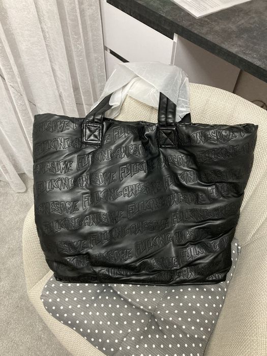 Fucking Awesome Vegan Leather Tote Bag, сумка