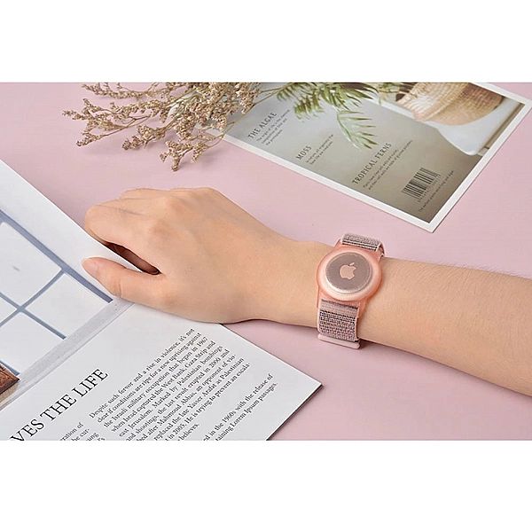 Pasek Tech-Protect Nylon dla dzieci na Apple AirTag - limonkowy