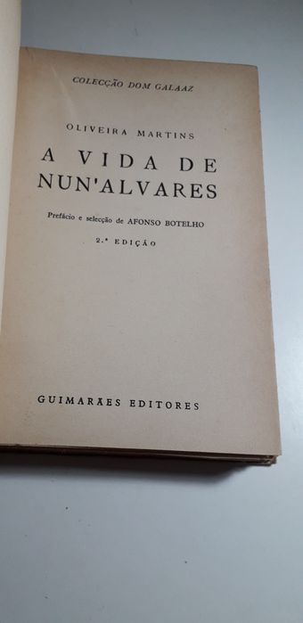 A Vida de Nun'Alvares - Oliveira Martins