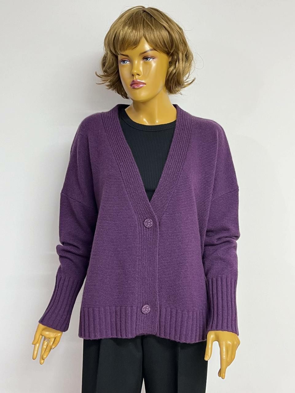 вовна кашемір XXL 3Xl 4XL вʼязаний оверсайз кардиган светр жакет