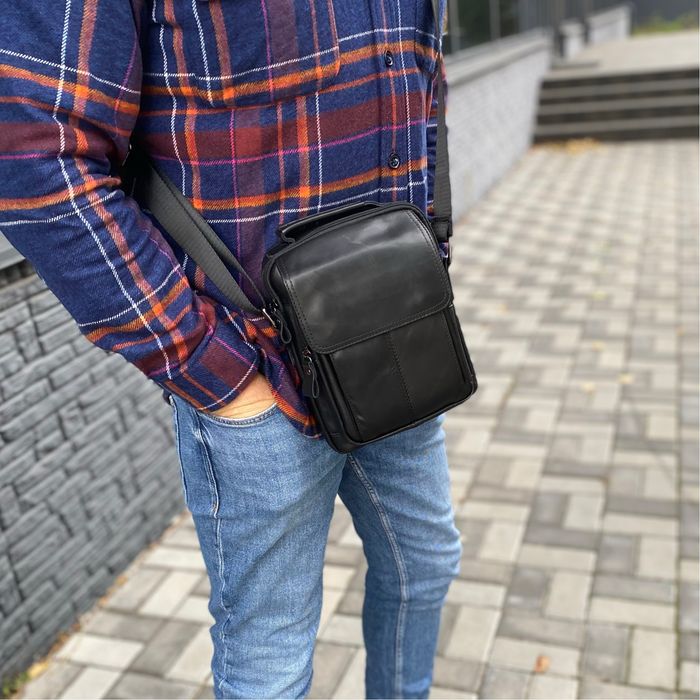 Чоловіча сумка шкіряна чоловіча натуральна кожа барсетка месенджер